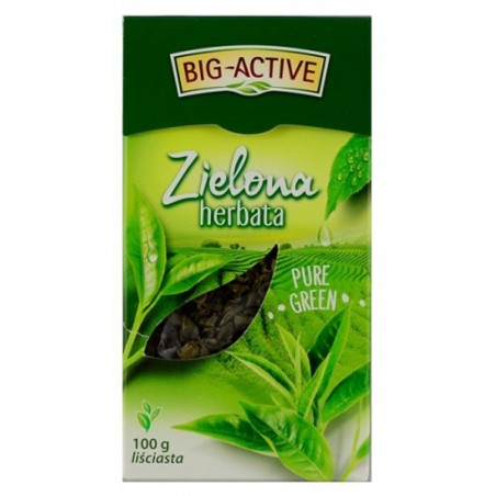 Herbata liściasta BIG - ACTIVE "PURE GREEN" ZIELONA 100g.