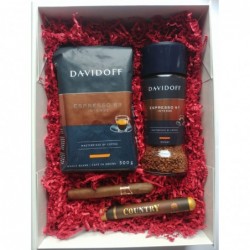 Zestaw prezentowy kawa Davidoff+ cygaro NEOS COUNTRY TUBOS.