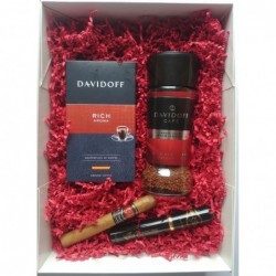 Zestaw prezentowy kawa Davidoff+ cygaro La Flor Dominicana Ligero No.100