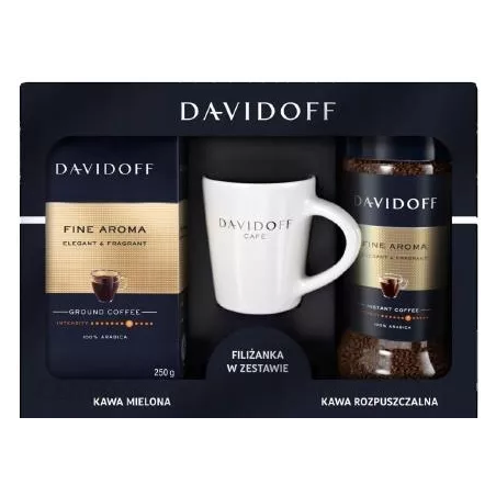 Kawa DAVIDOFF FINE AROMA ZESTAW Z KUBKIEM