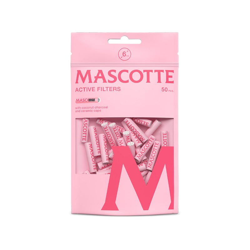 Filtry MASCOTTE ACTIVE PINK 6mm (50)