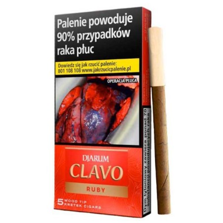 Cygaretki DJARUM CLAVO RUBY WOOD TIP (5)