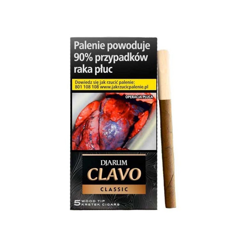 Cygaretki DJARUM CLAVO CLASSIC WOOD TIP (5)