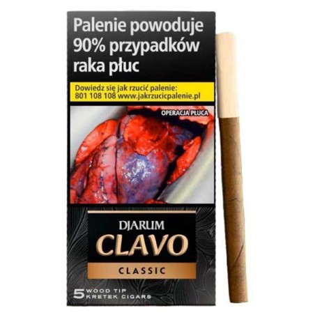 Cygaretki DJARUM CLAVO CLASSIC WOOD TIP (5)